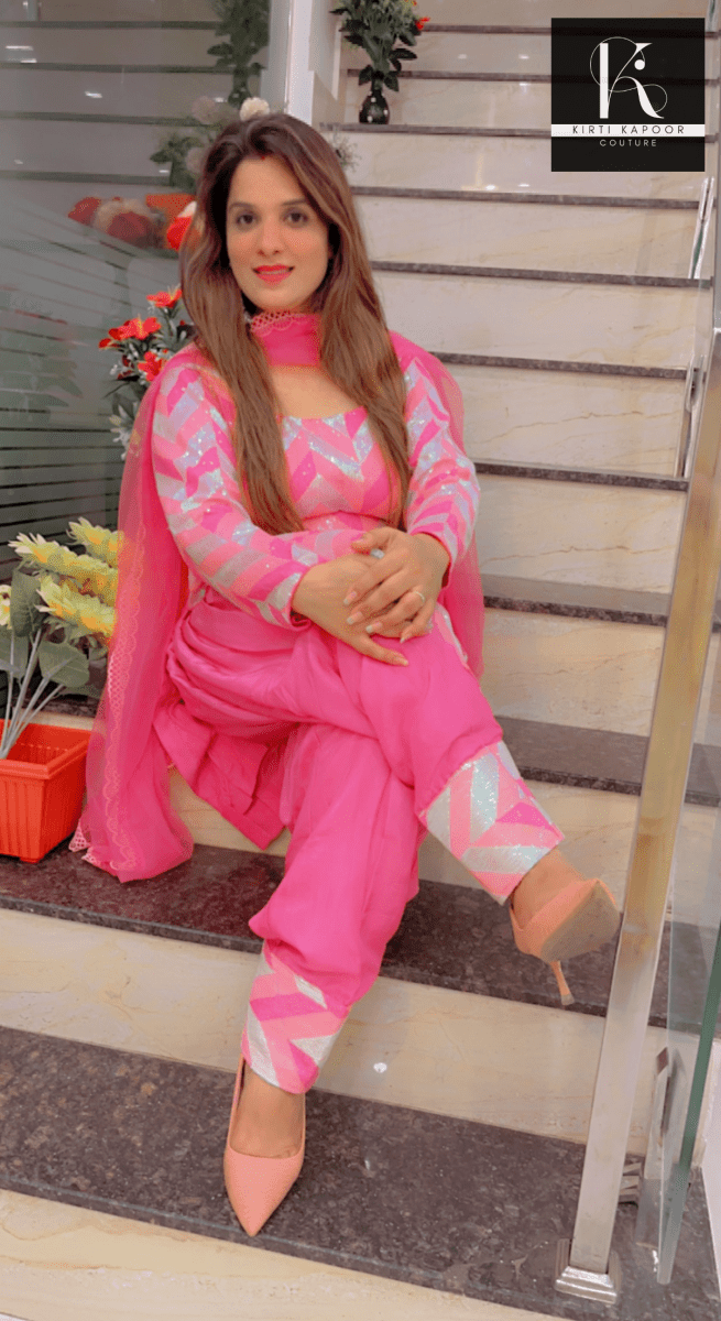 Designer Pink Salwar - Suit - Kirti Kapoor Couture