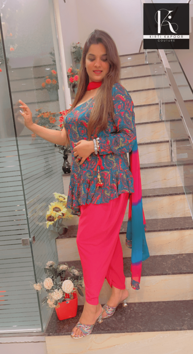 Dhoti Style Salwar Suit - Ethnic Wear by Kirti Kapoor - Kirti Kapoor Couture