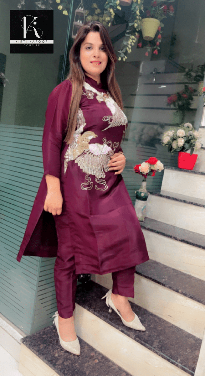 Eagle Hand - Embroidered Co - ord Set - Kirti Kapoor Couture