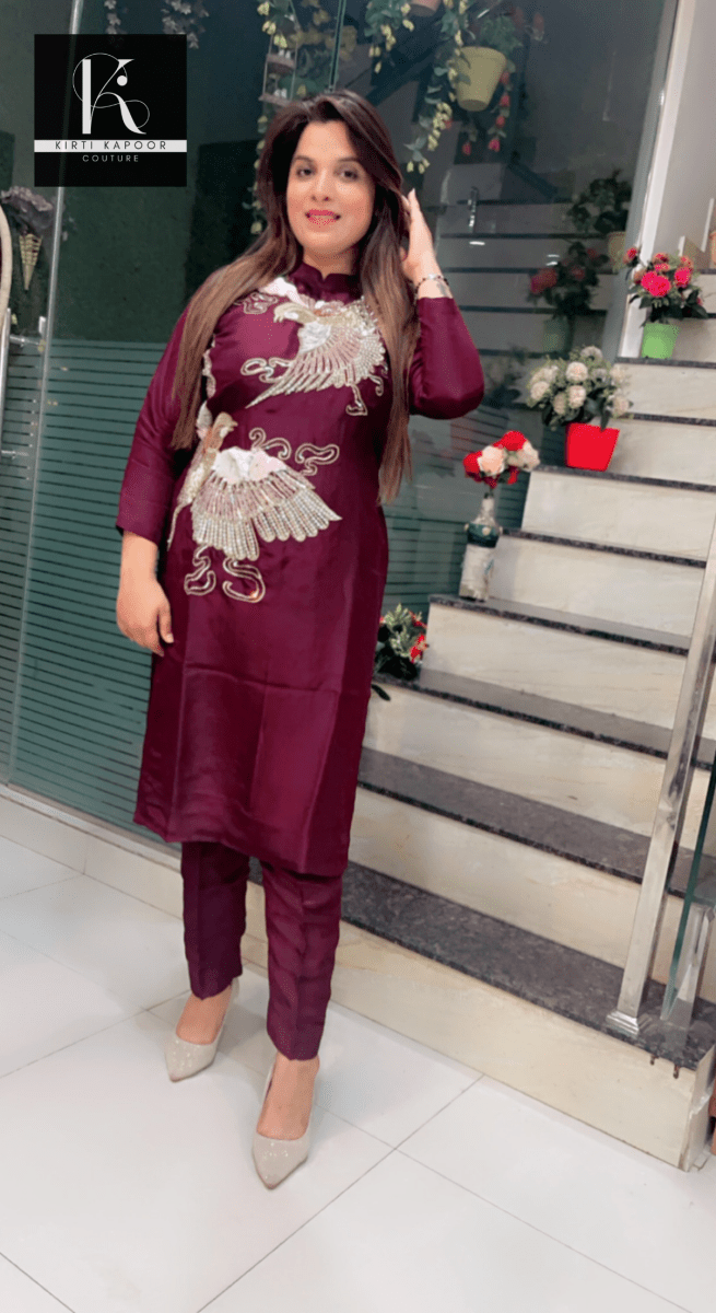 Eagle Hand - Embroidered Co - ord Set - Kirti Kapoor Couture