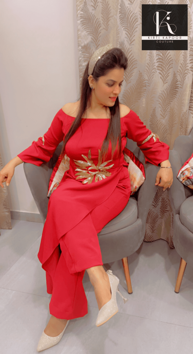 Embroidered Co - ord Set - Customisable Options Available - Kirti Kapoor Couture