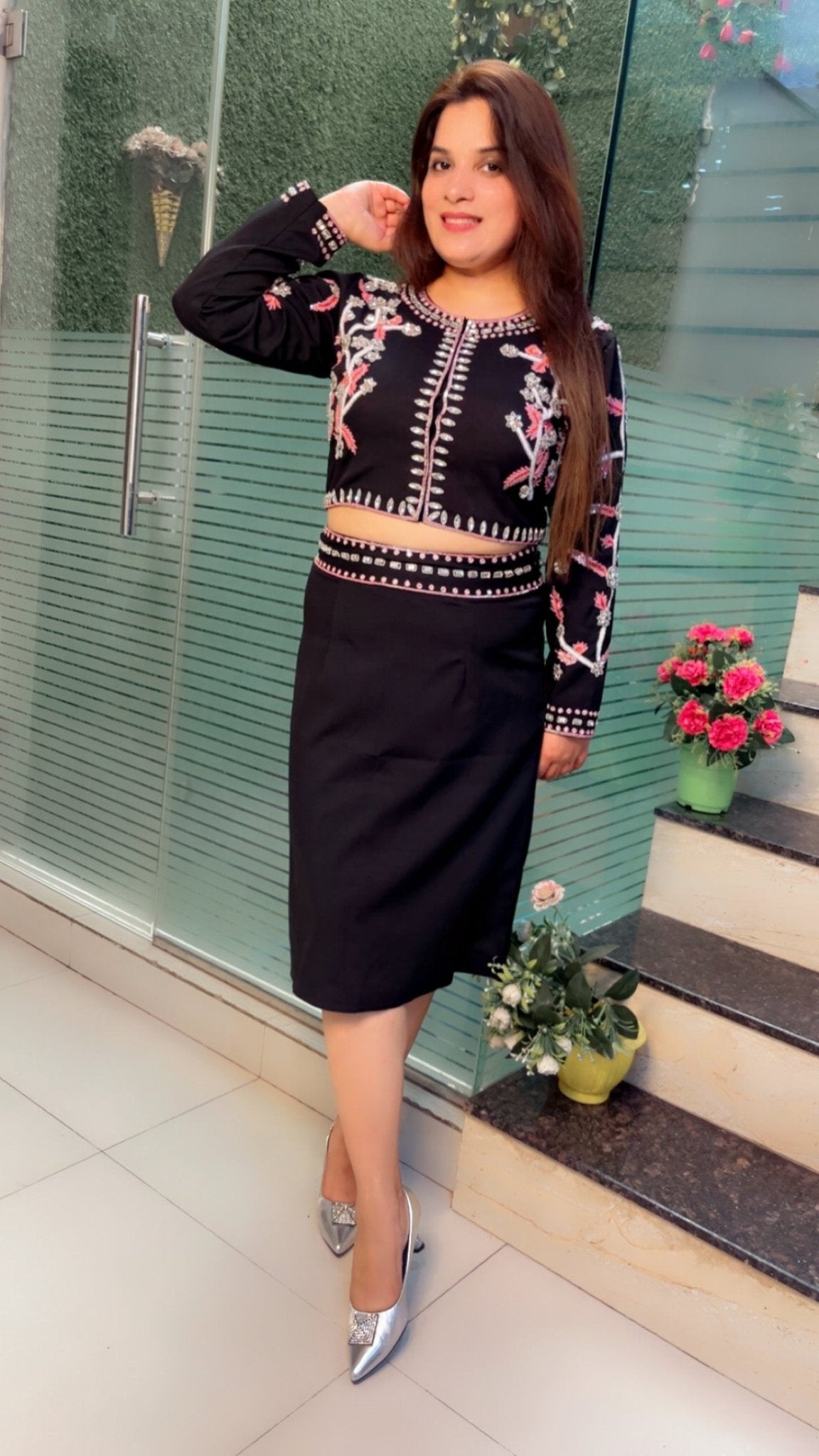 Embroidered Top & Skirt - Kirti Kapoor Couture