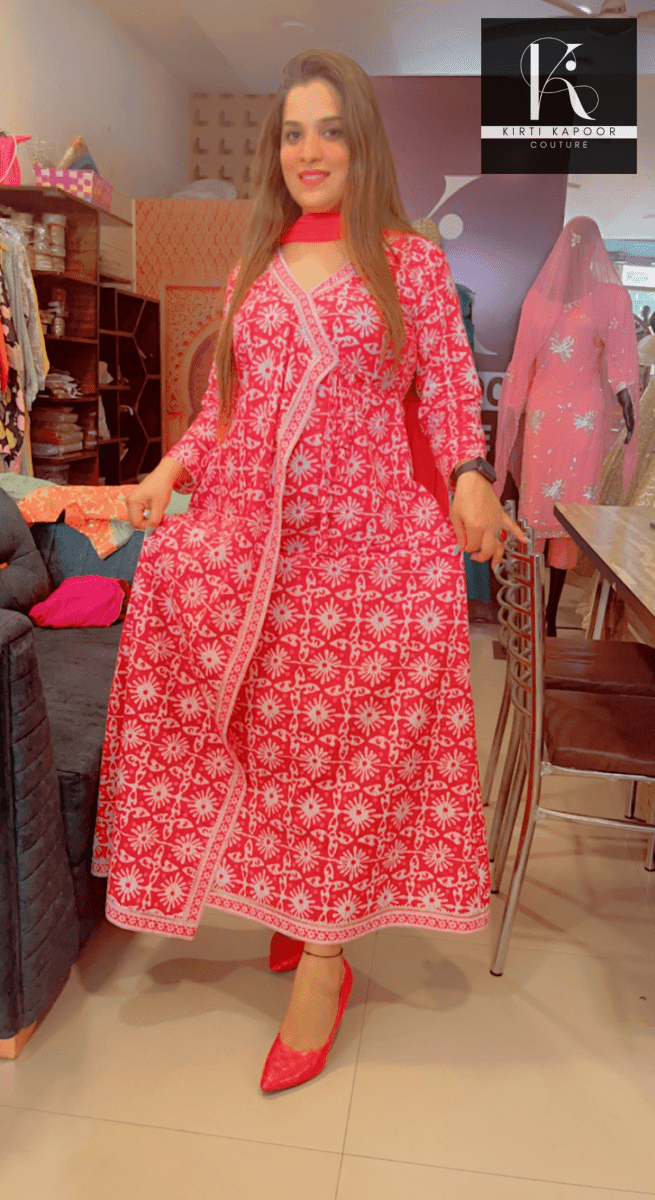 Flapped - Flairy Red Dress For Festive Season - Kirti Kapoor Couture