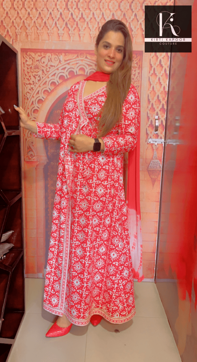 Flapped - Flairy Red Dress For Festive Season - Kirti Kapoor Couture