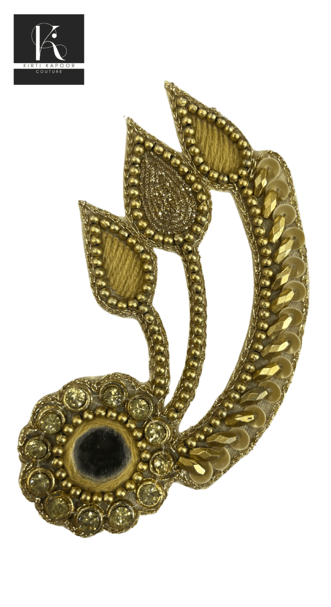 Flower Patch With Three Petals (Gold Color) - Kirti Kapoor Couture