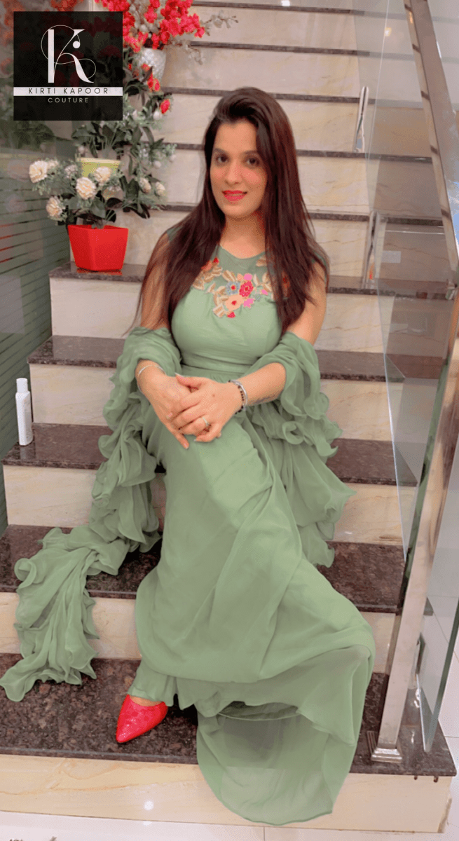 Fusion And Drape Dress by Kirti Kapoor - Kirti Kapoor Couture