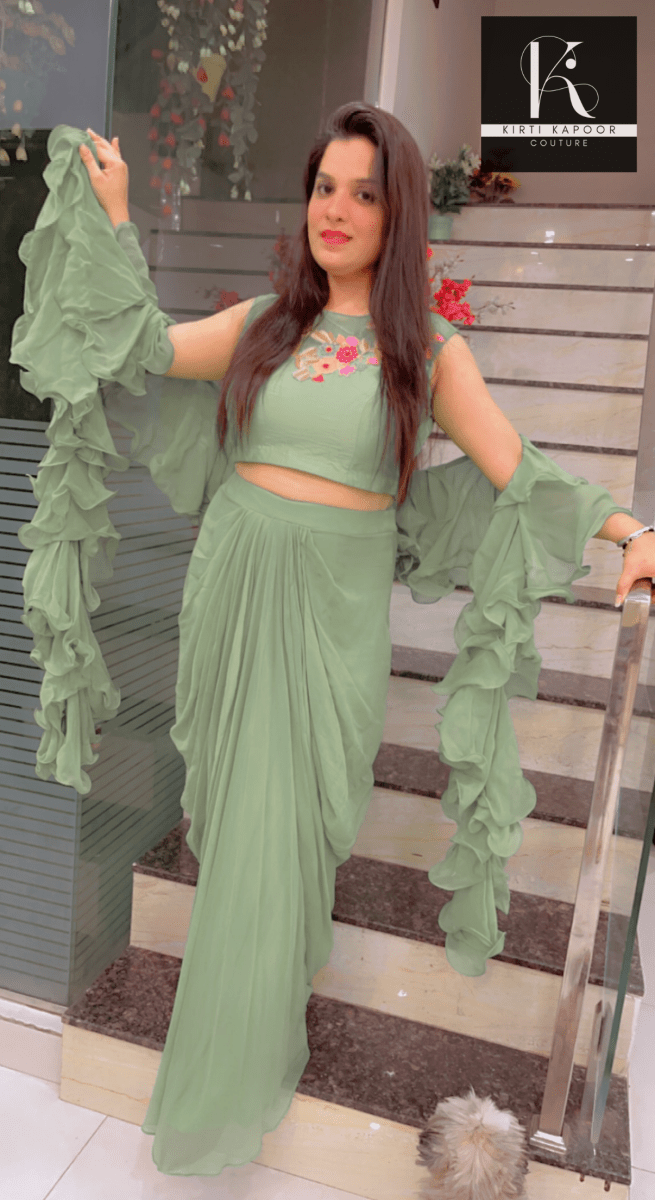 Fusion And Drape Dress by Kirti Kapoor - Kirti Kapoor Couture
