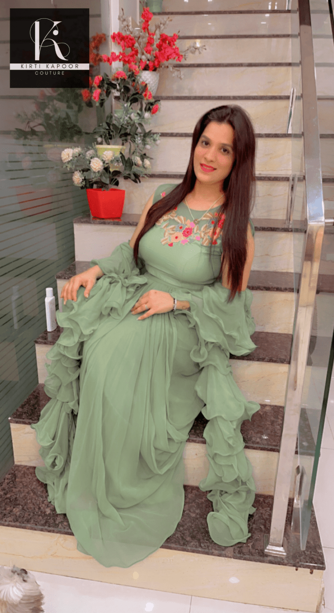 Fusion And Drape Dress by Kirti Kapoor - Kirti Kapoor Couture