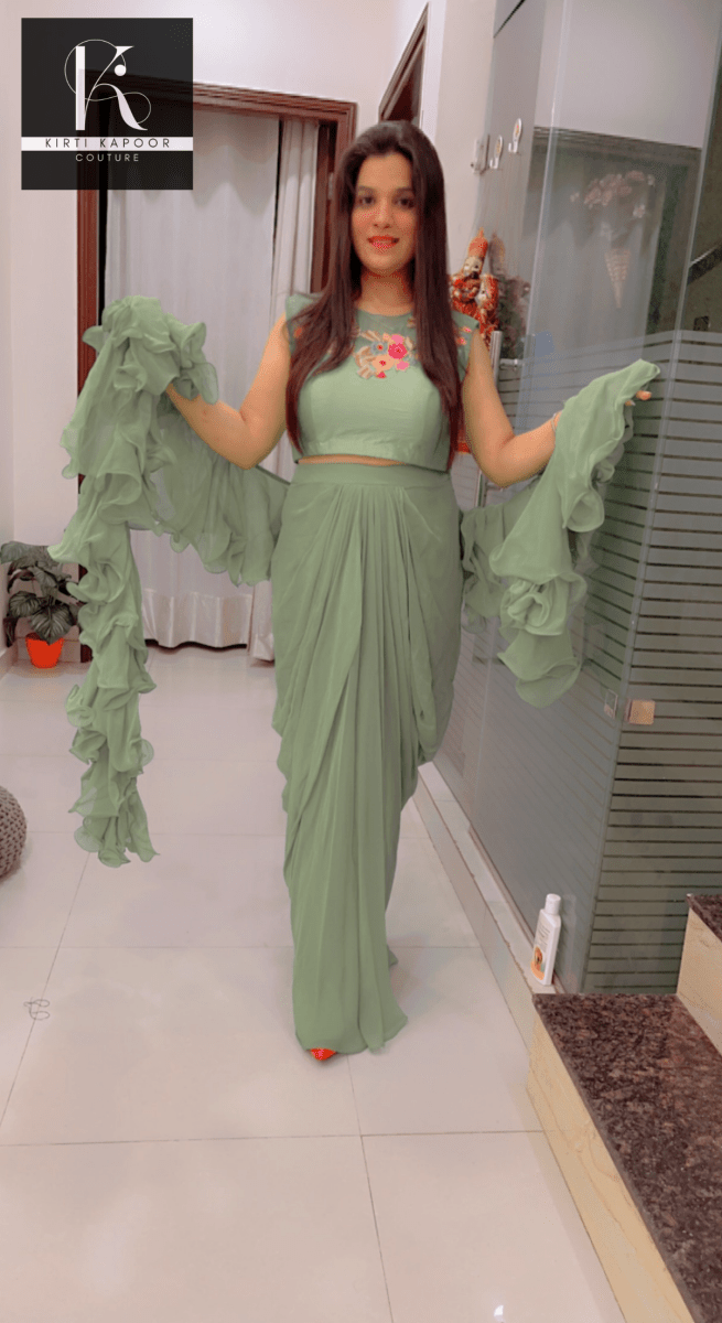 Fusion And Drape Dress by Kirti Kapoor - Kirti Kapoor Couture