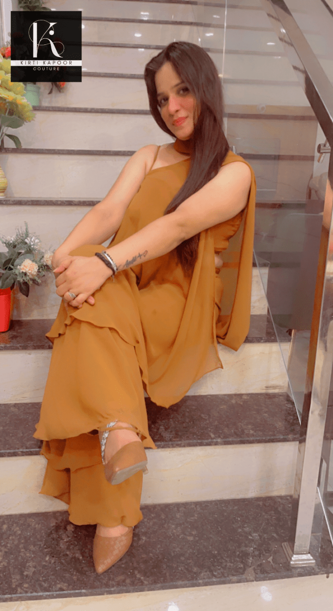 Georgette Matte Designer Co - ord Set - Kirti Kapoor Couture