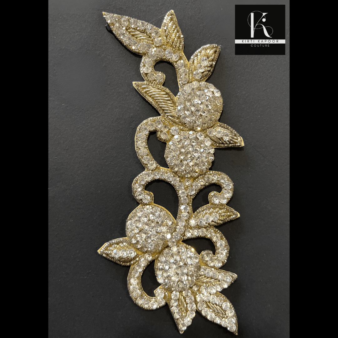 Golden Silver Patch For Party Dresses - Kirti Kapoor Couture