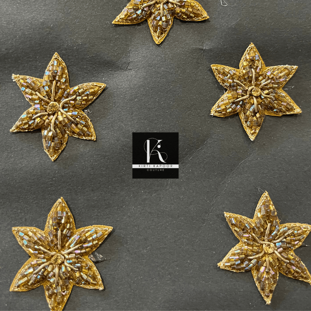 Golden Star Fish Patch For Party Dress - Kirti Kapoor Couture