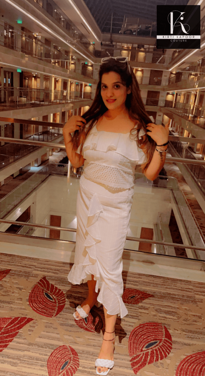 Gorgeous Cotton Chicken Ruffled Skirt Top - Kirti Kapoor Couture