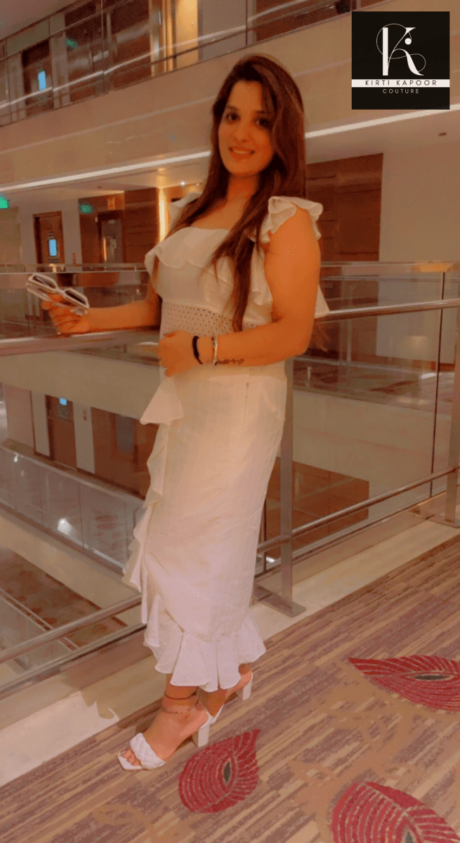 Gorgeous Cotton Chicken Ruffled Skirt Top - Kirti Kapoor Couture