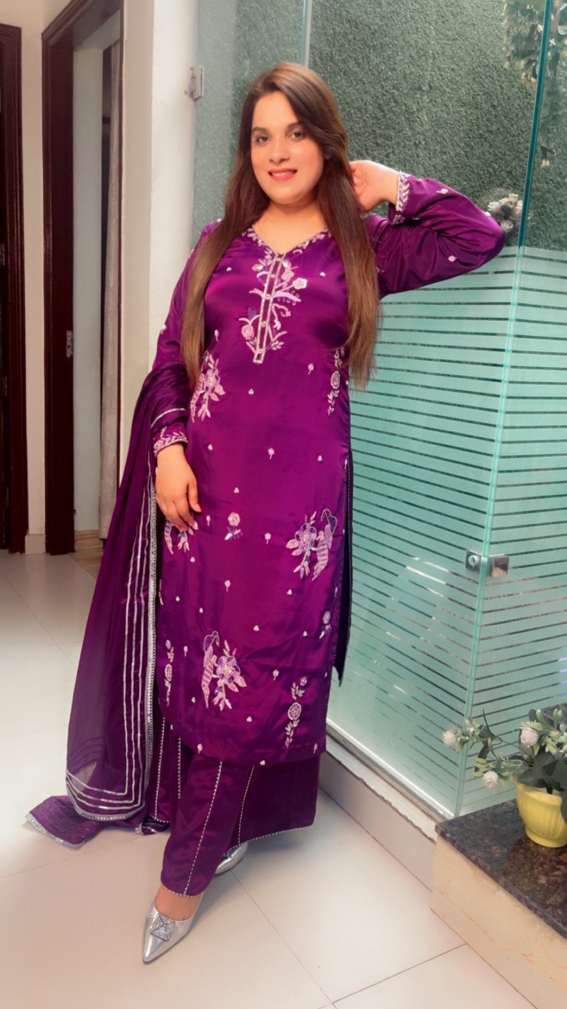 Hand Embroidered Party Wear Suit - Kirti Kapoor Couture