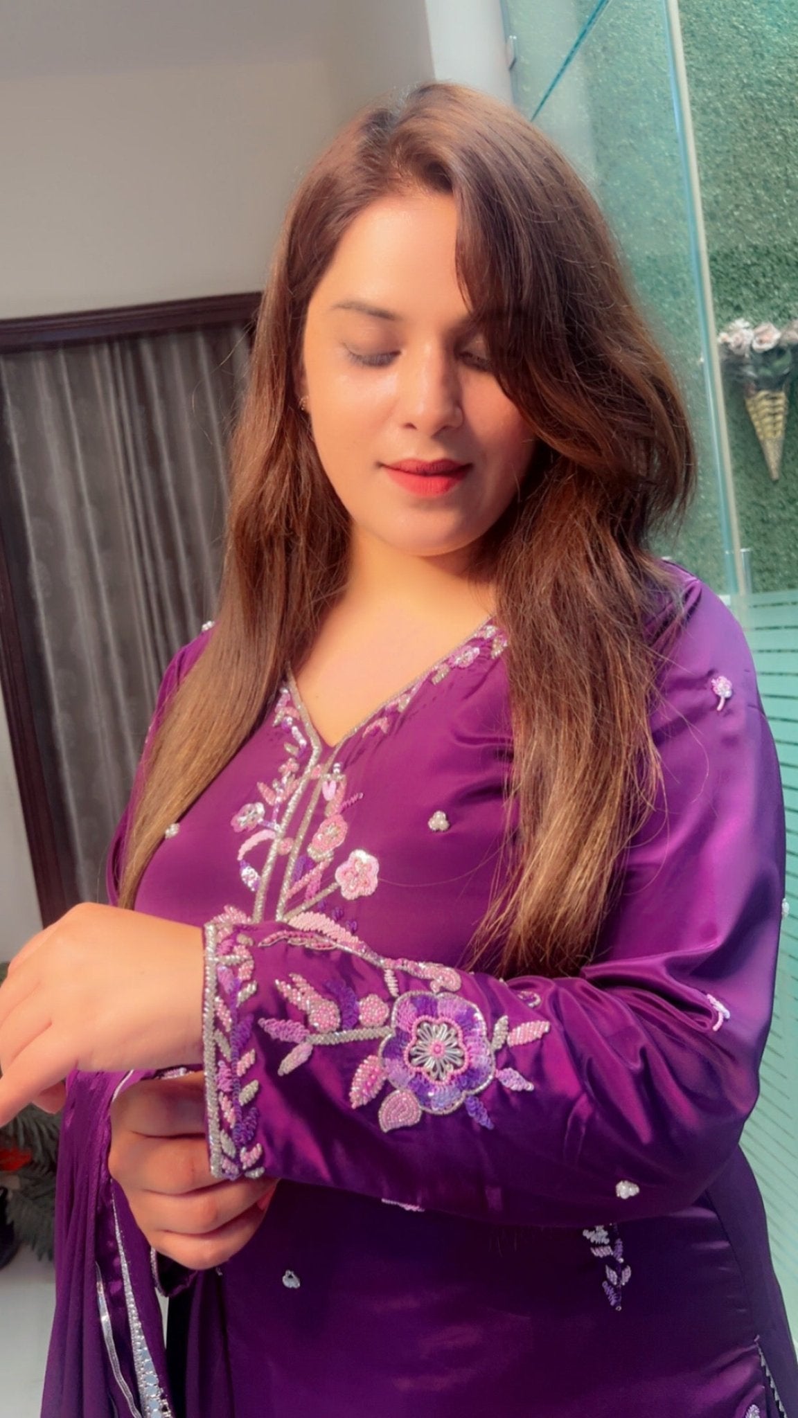 Hand Embroidered Party Wear Suit - Kirti Kapoor Couture