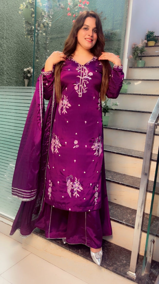 Hand Embroidered Party Wear Suit - Kirti Kapoor Couture