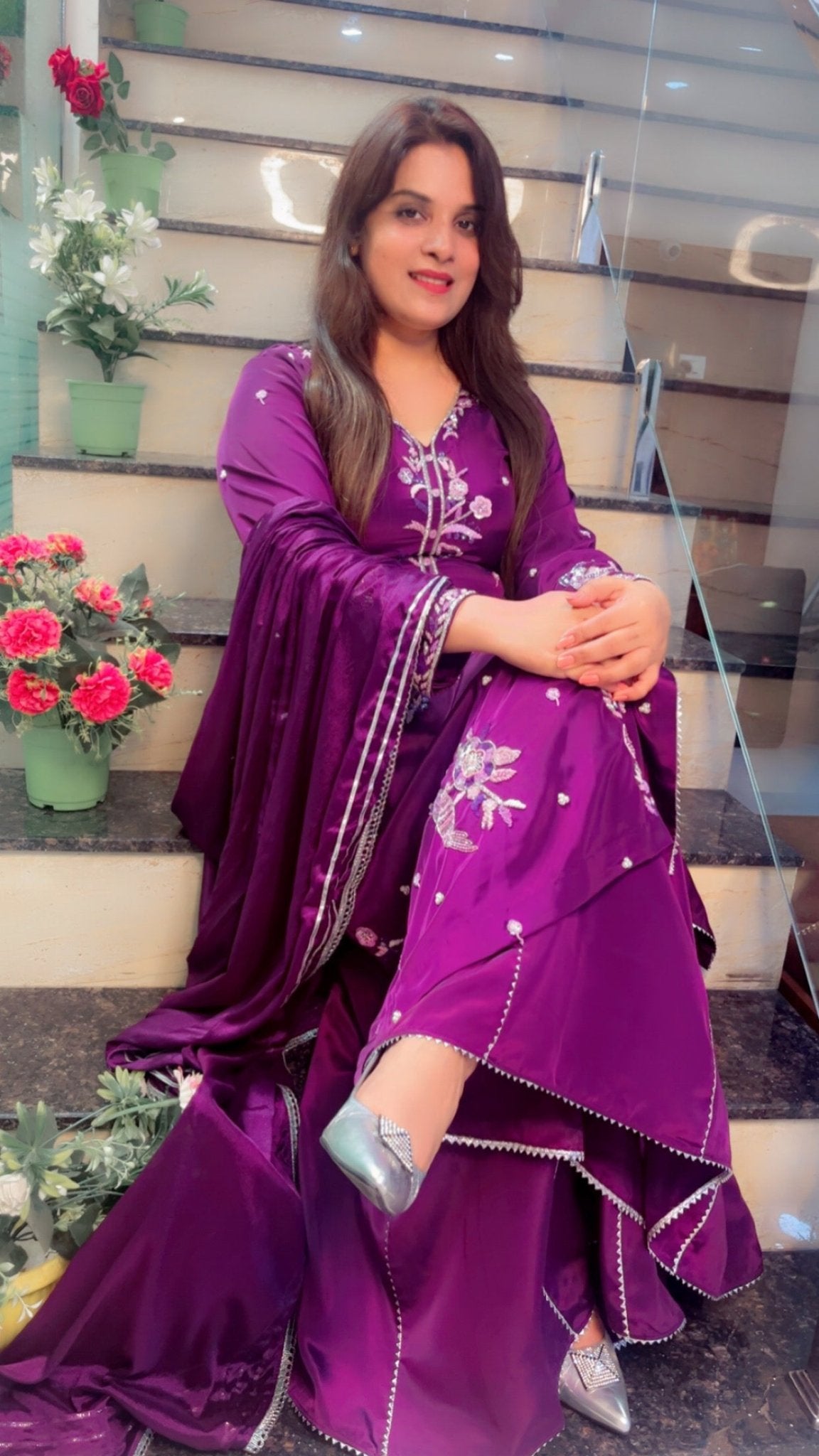 Hand Embroidered Party Wear Suit - Kirti Kapoor Couture