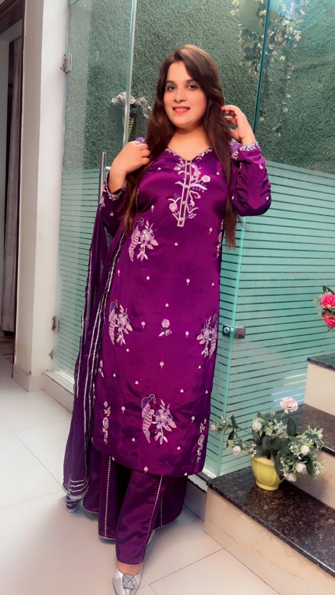 Hand Embroidered Party Wear Suit - Kirti Kapoor Couture