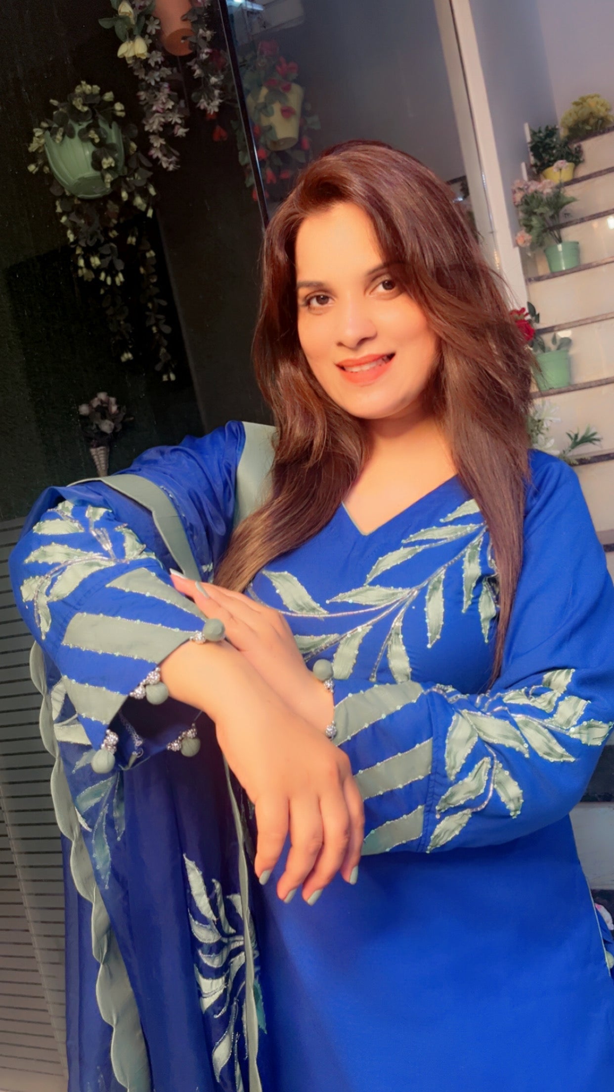 Hand Painted Designer Suit - Kirti Kapoor Couture