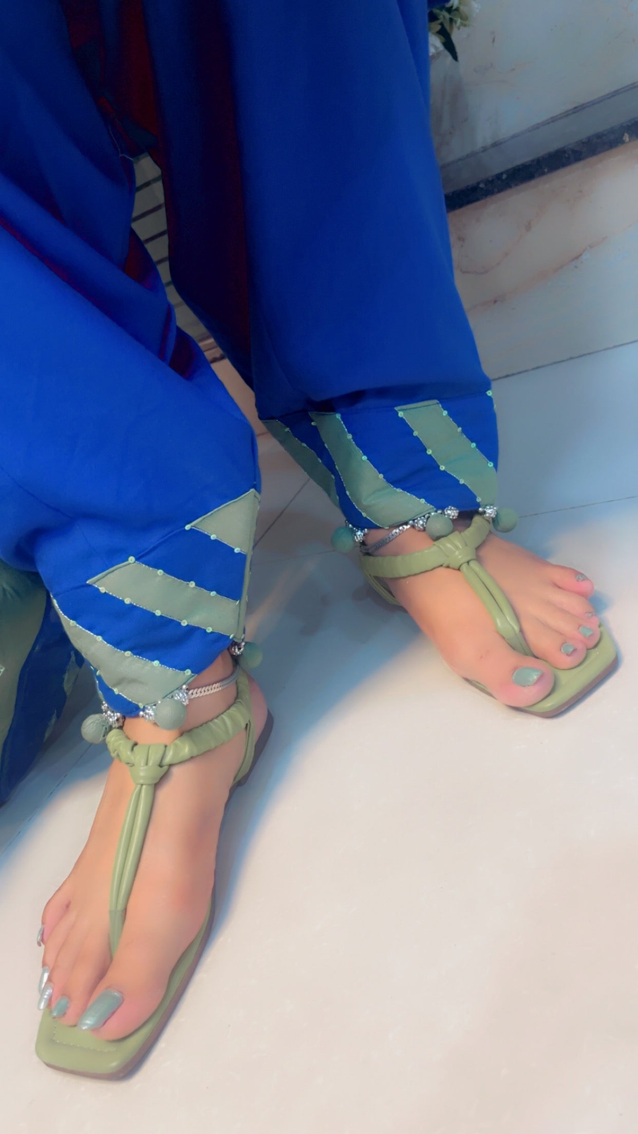 Hand Painted Designer Suit - Kirti Kapoor Couture