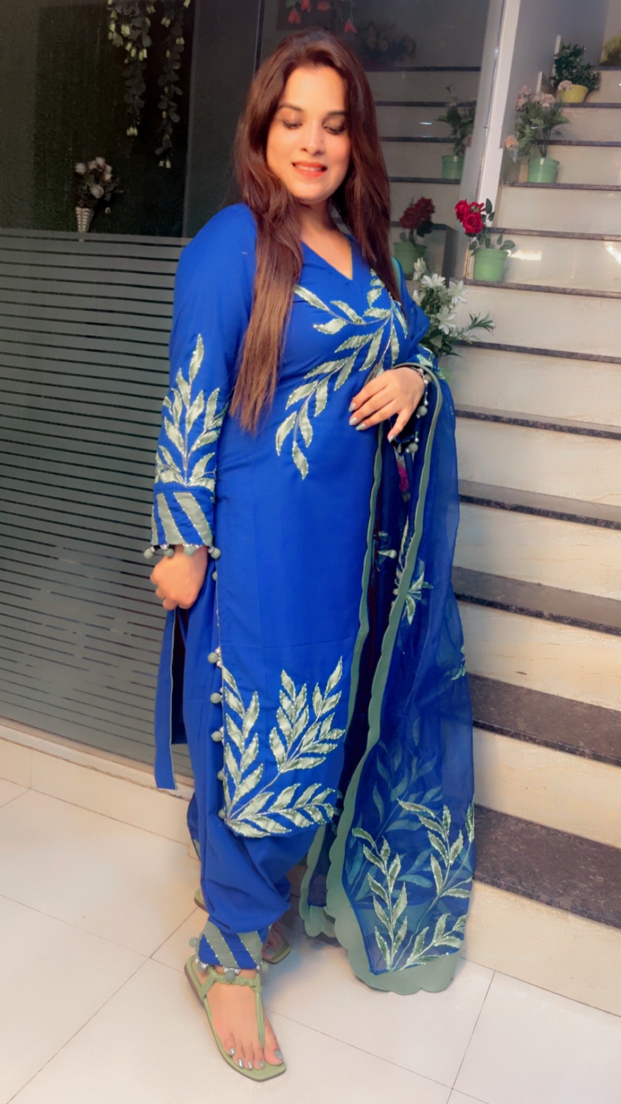Hand Painted Designer Suit - Kirti Kapoor Couture