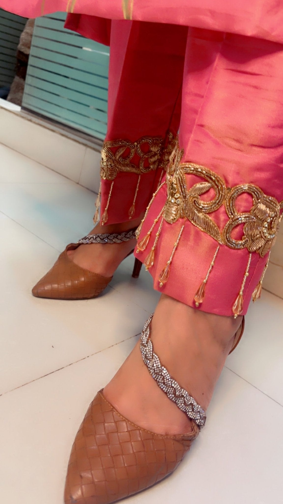 Hand Painted Partywear Suit - Kirti Kapoor Couture