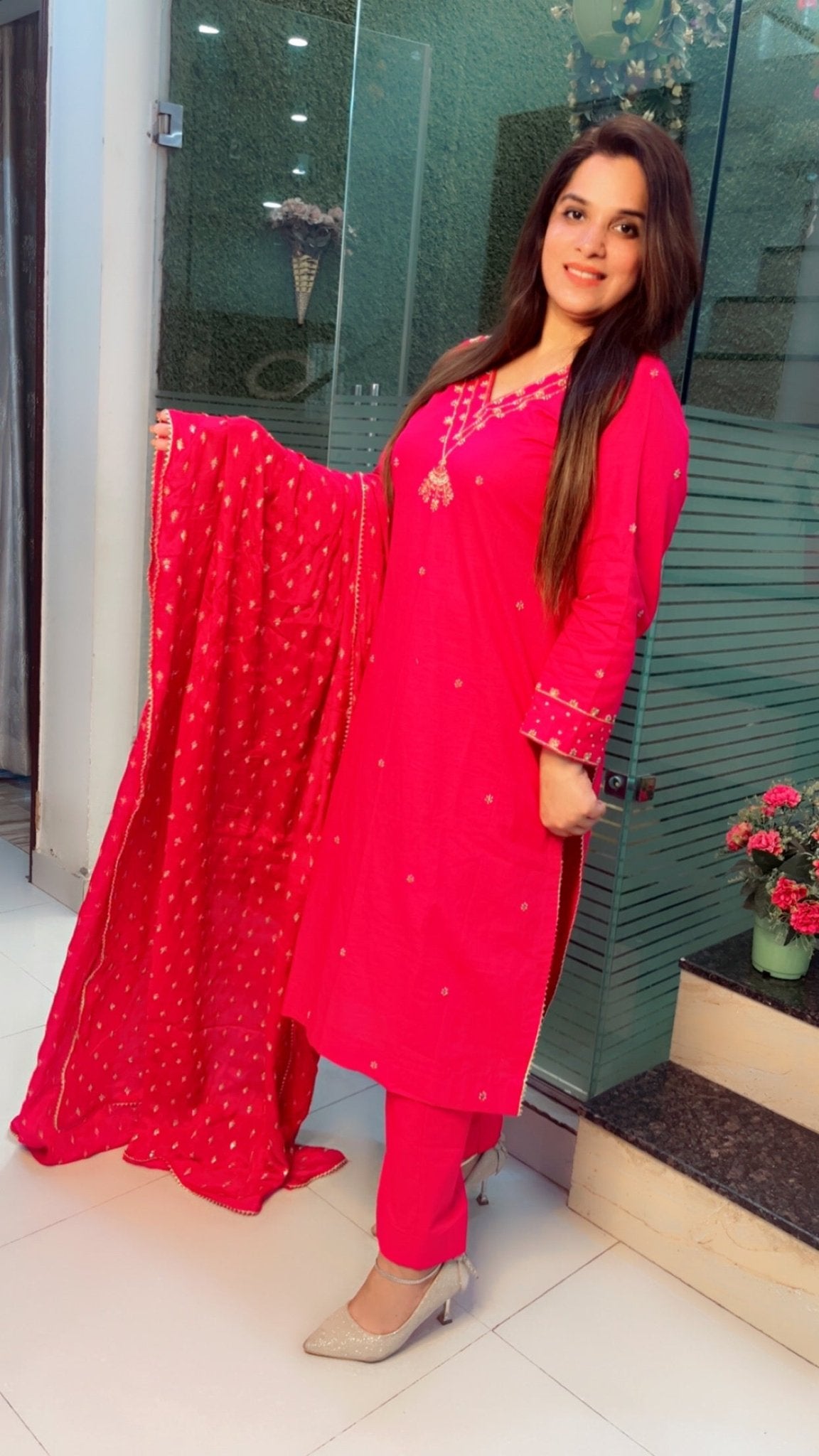 Hand - Worked Linen Suit For Summer - Kirti Kapoor Couture