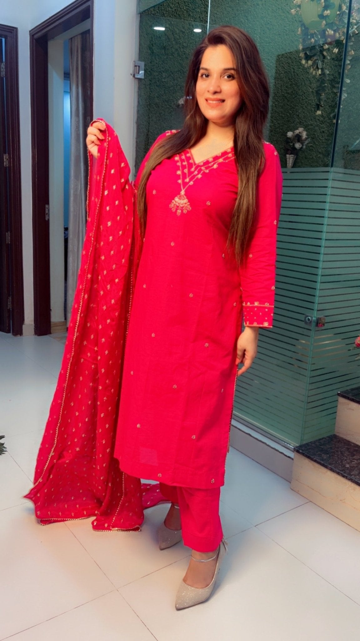 Hand - Worked Linen Suit For Summer - Kirti Kapoor Couture