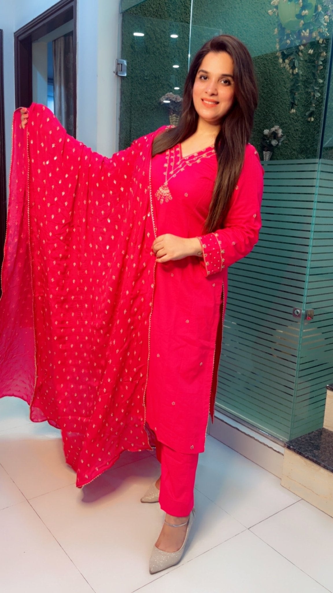 Hand - Worked Linen Suit For Summer - Kirti Kapoor Couture