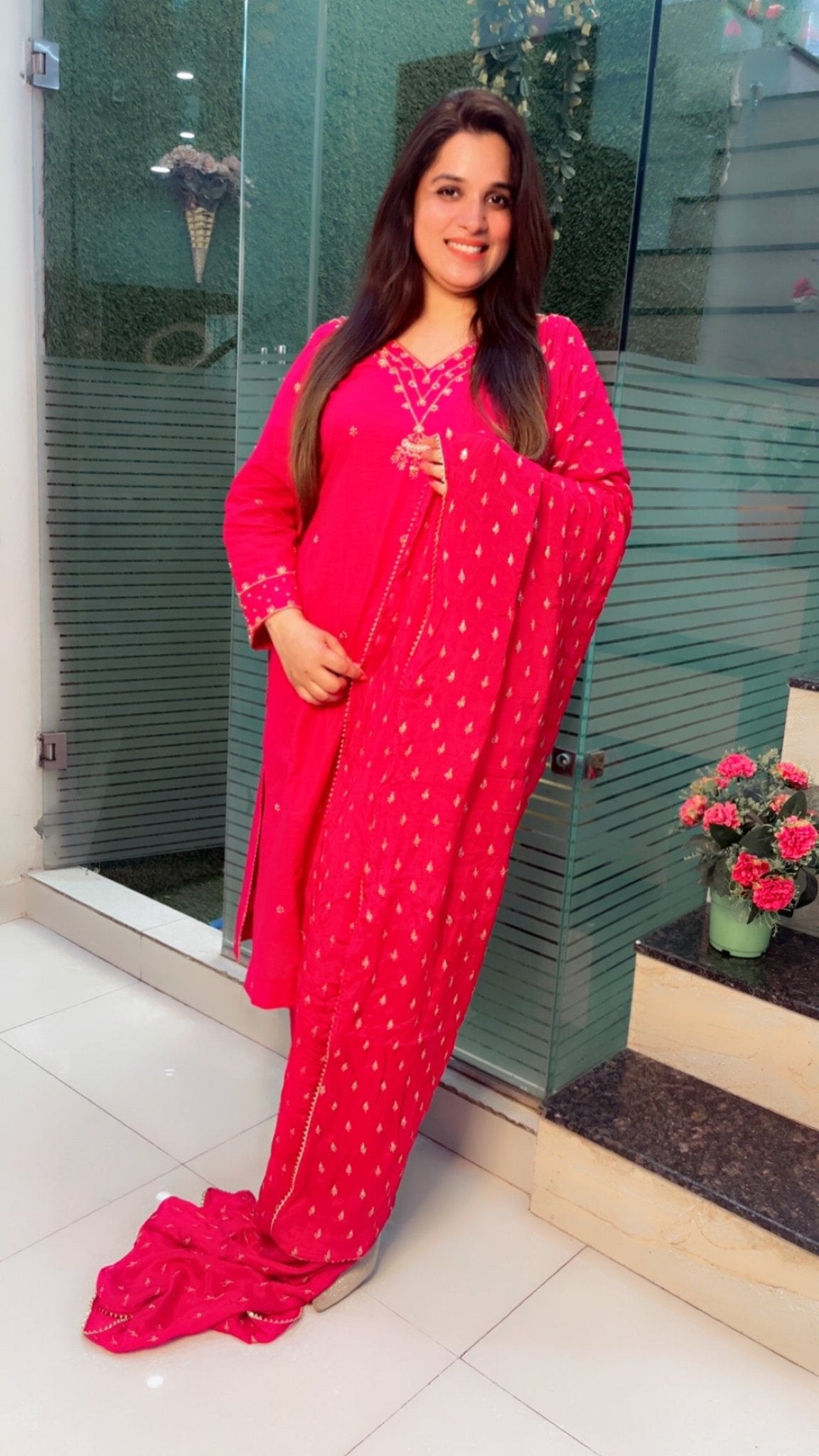 Hand - Worked Linen Suit For Summer - Kirti Kapoor Couture