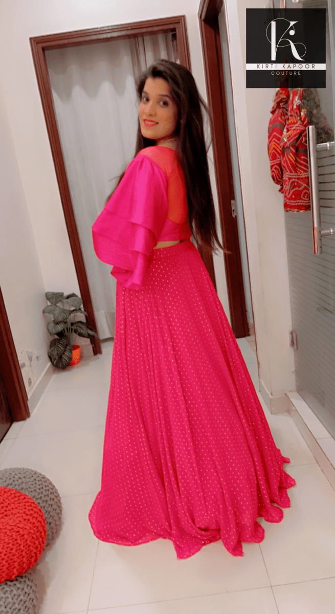 Hot Pink Designer Lehenga - Choli - Kirti Kapoor Couture