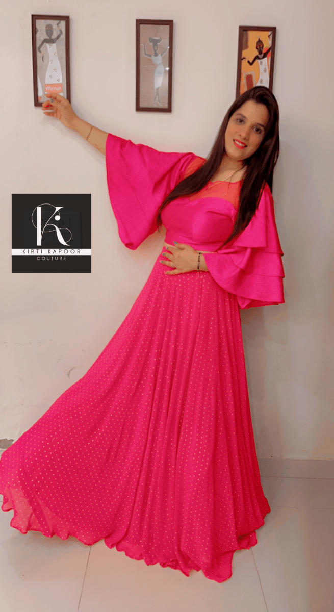 Hot Pink Designer Lehenga - Choli - Kirti Kapoor Couture