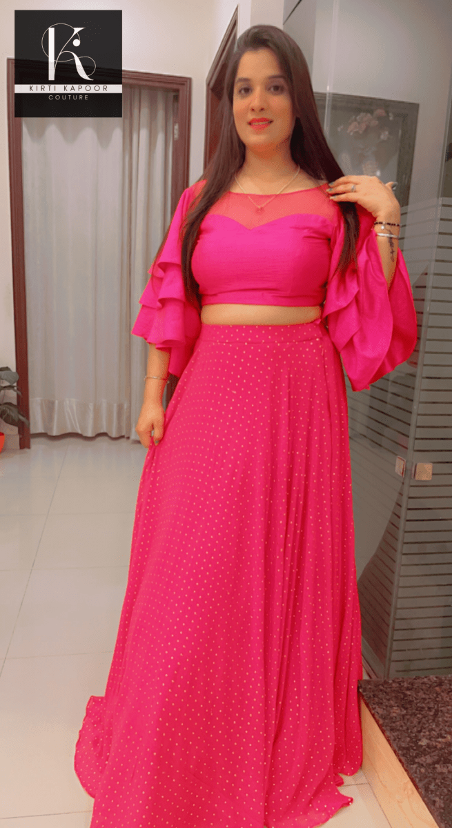 Hot Pink Designer Lehenga - Choli - Kirti Kapoor Couture