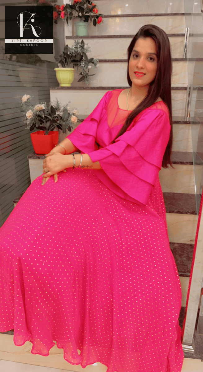 Hot Pink Designer Lehenga - Choli - Kirti Kapoor Couture