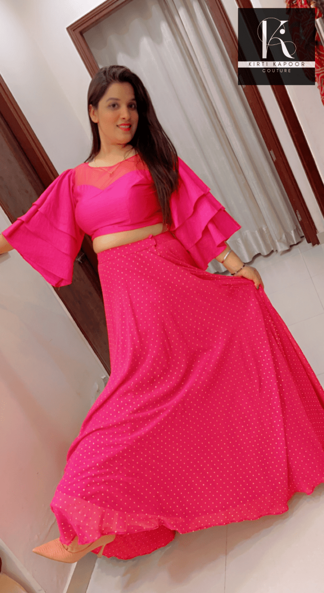 Hot Pink Designer Lehenga - Choli - Kirti Kapoor Couture