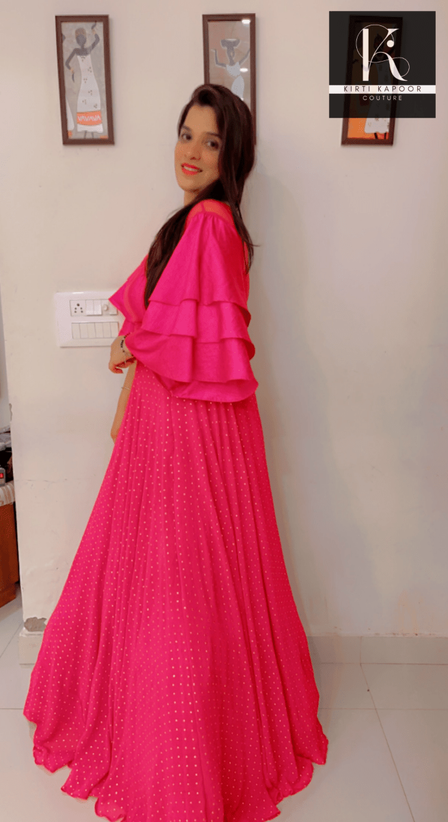 Hot Pink Designer Lehenga - Choli - Kirti Kapoor Couture