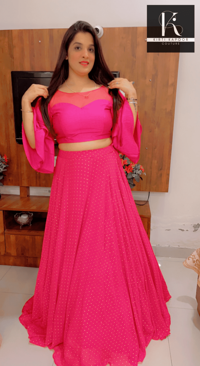 Hot Pink Designer Lehenga - Choli - Kirti Kapoor Couture