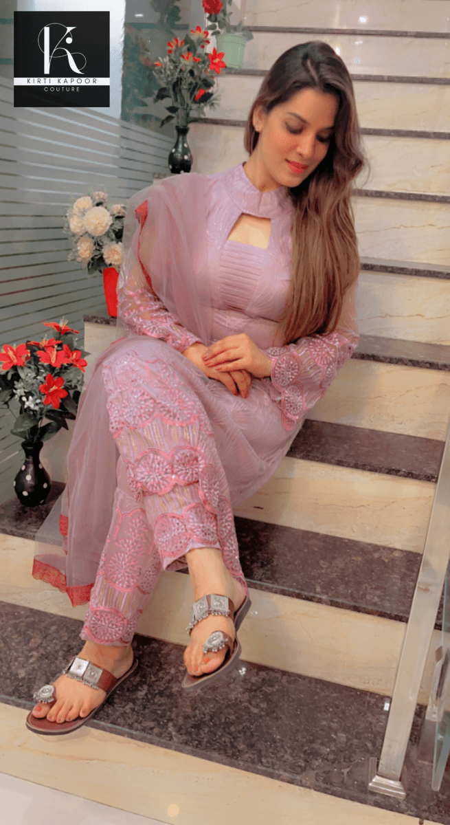 Lavender Boutique Fabric Suit (Designed to Outshine) - Kirti Kapoor Couture