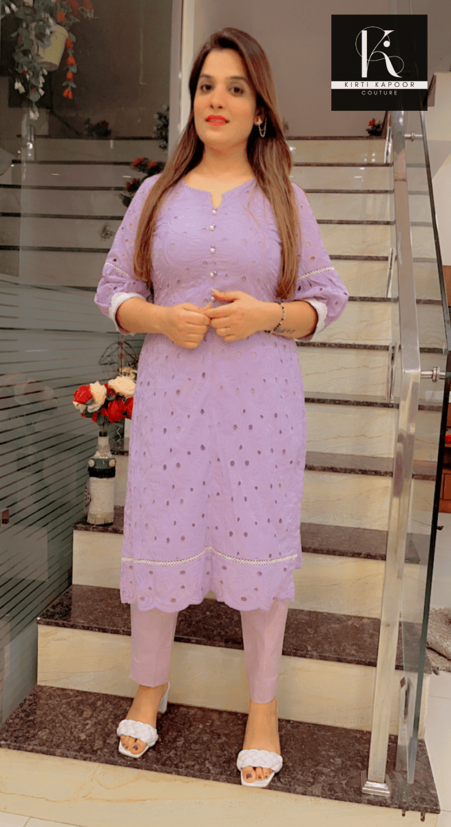 Lavender Chicken Co - Ord Set - Kirti Kapoor Couture