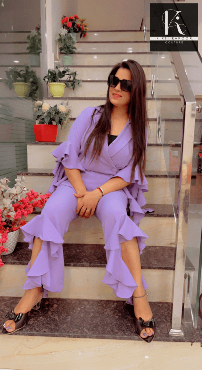 Lavender Designer Co - ord Set by Kirti Kapoor - Kirti Kapoor Couture