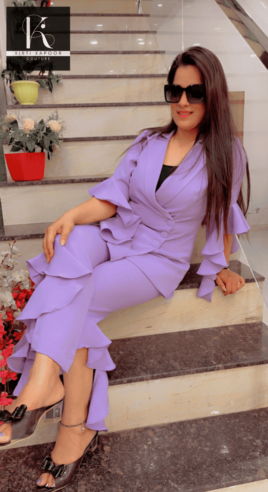 Lavender Designer Co - ord Set by Kirti Kapoor - Kirti Kapoor Couture