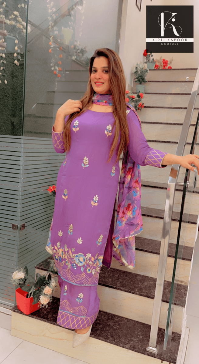 Lavender Gotta - Patti Suit by Kirti Kapoor - Kirti Kapoor Couture