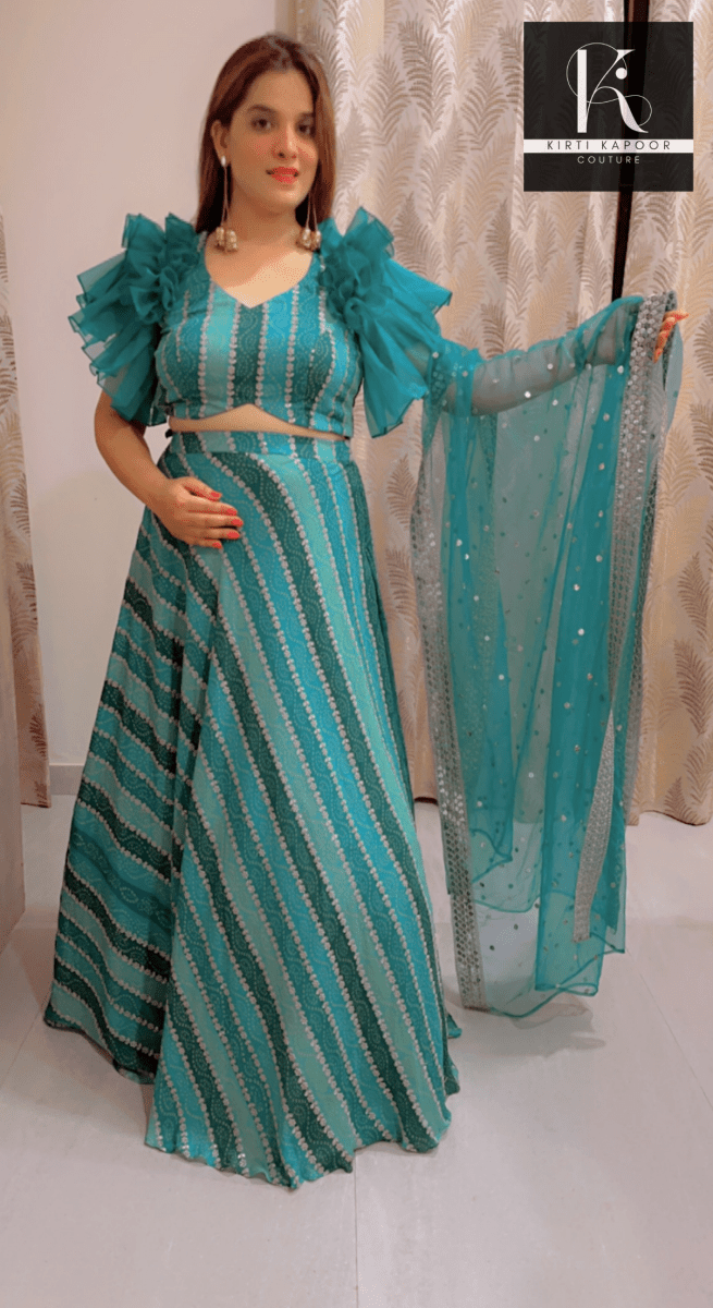 Lehnga With Designer Blouse - Sangeet Party Dress - Kirti Kapoor Couture
