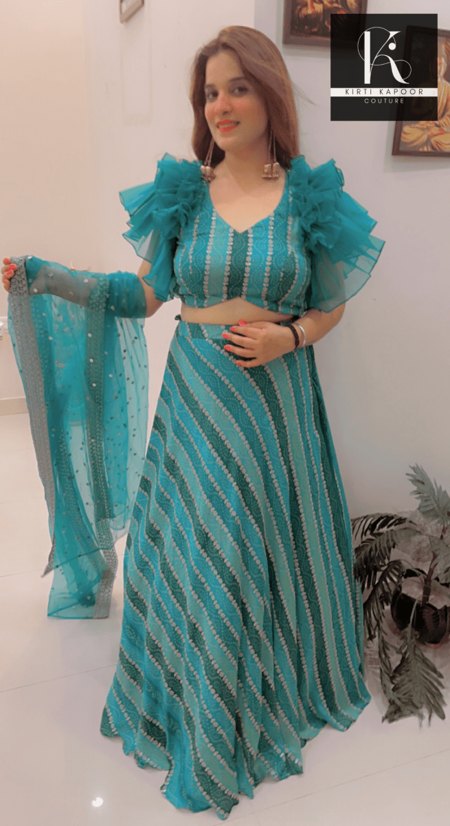 Lehnga With Designer Blouse - Sangeet Party Dress - Kirti Kapoor Couture