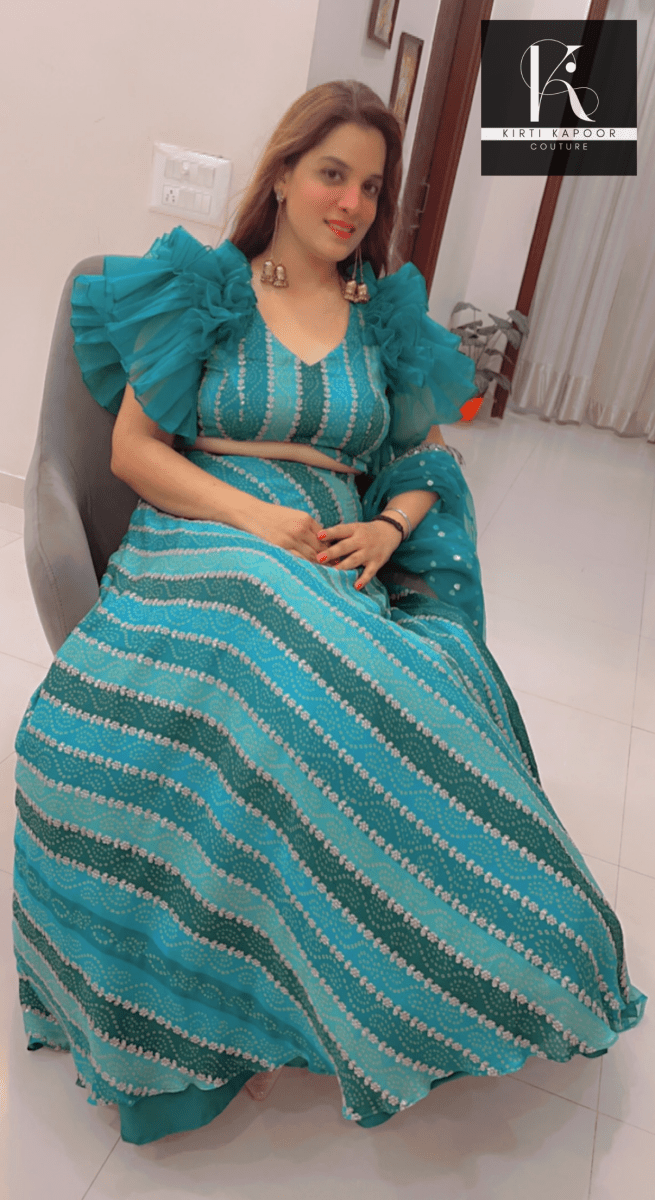 Lehnga With Designer Blouse - Sangeet Party Dress - Kirti Kapoor Couture