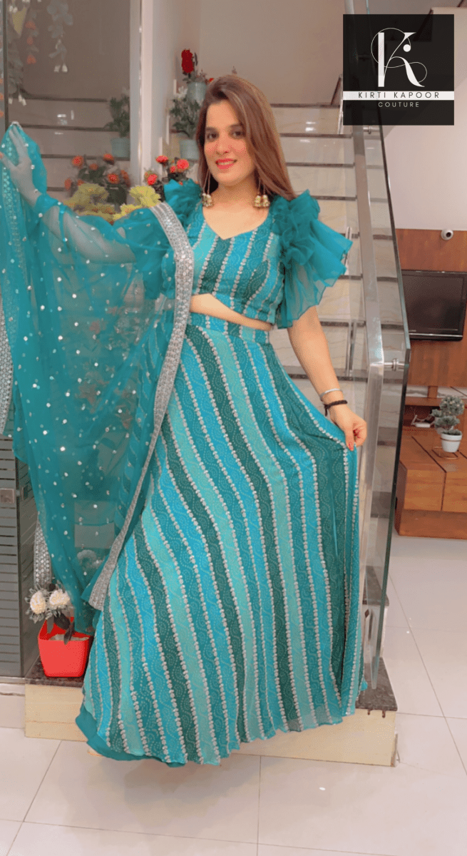Lehnga With Designer Blouse - Sangeet Party Dress - Kirti Kapoor Couture