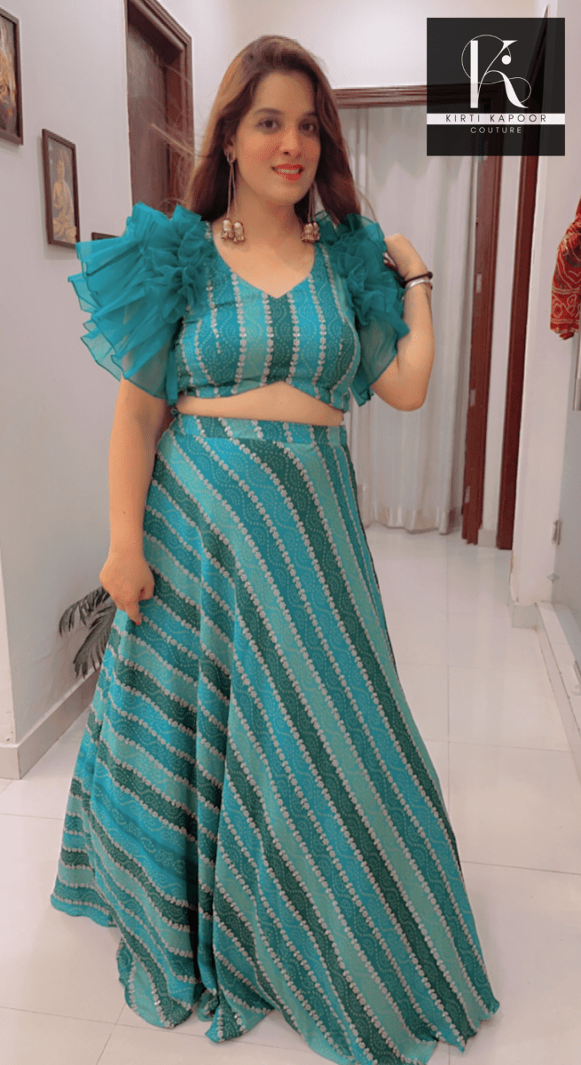 Lehnga With Designer Blouse - Sangeet Party Dress - Kirti Kapoor Couture