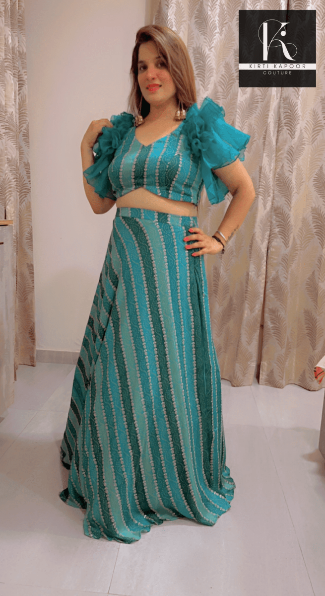 Lehnga With Designer Blouse - Sangeet Party Dress - Kirti Kapoor Couture
