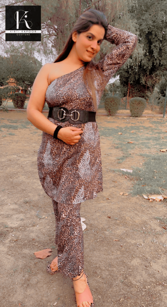 Leopard Animal Print Co - ord Set by Kirti Kapoor - Kirti Kapoor Couture